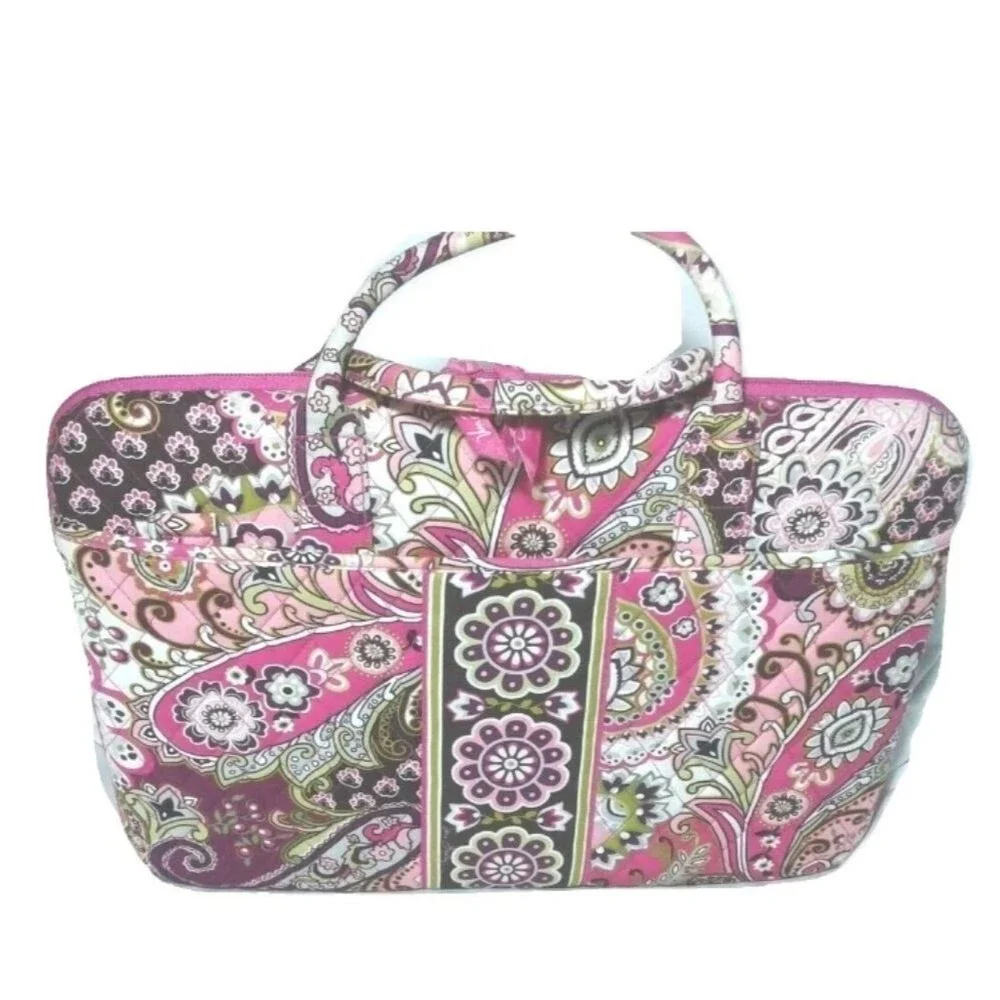 VERA BRADLEY Laptop Portfolio Hard Case In Very Berry Paisley Retired
